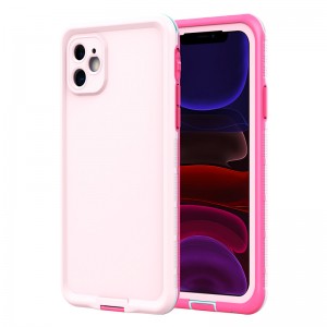 Víz-ellenálló mobiltelefon-tartó vízálló iphone-eset, az iphone 11 (rózsaszín) esetében a legjobb vízálló tasak, szilárd hátlappal