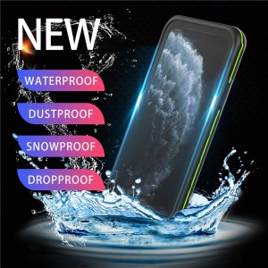 Általánosan vízálló kézitelefon vízálló táska iphone vízálló telefon az iphone 11 pro számára (fekete), szilárd színű hátlappal