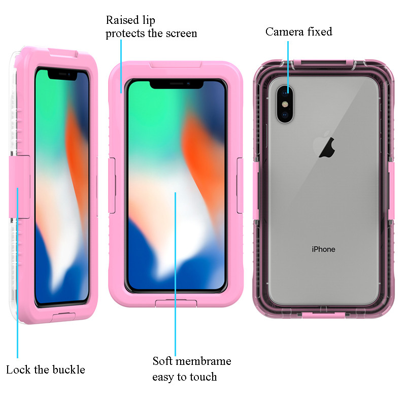 Az iPhone XS Max mobiltelefon wdustoof bag (*Pink ”) esetében a jó vízálló táskák szárazak