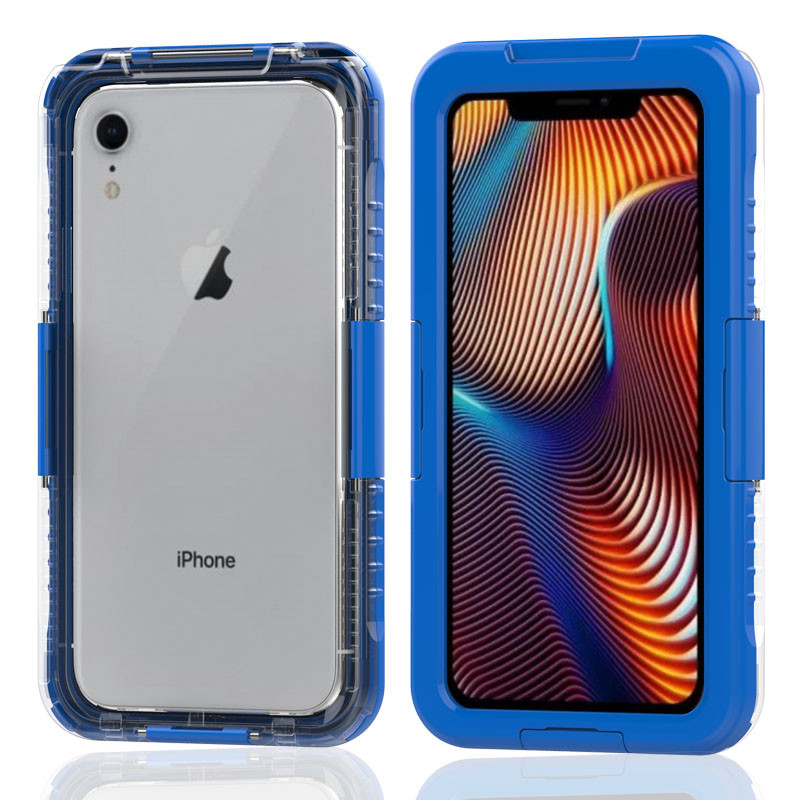 Vízálló csomag iphone vízálló porvédelemhez A legjobb vízálló tok iPhone XR (kék)