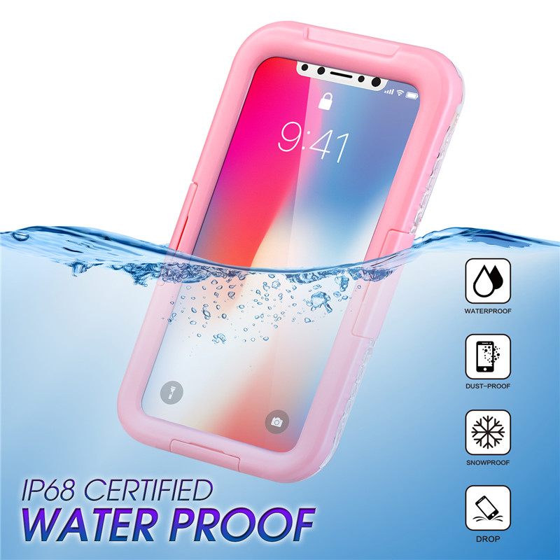 Az Iphone XR ip68 táska vízálló telefontárca minden bizonyíték (rózsaszín …)